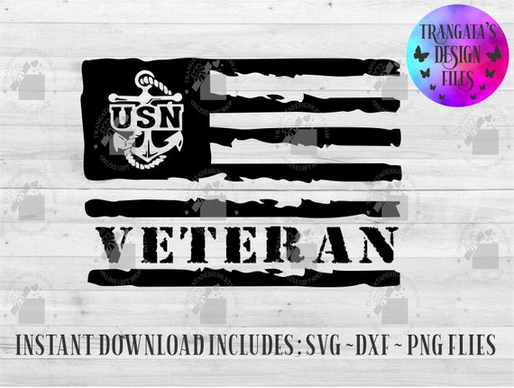 Download U S Navy Veteran Flag Instant Download U S Navy Svg U S Navy Etsy