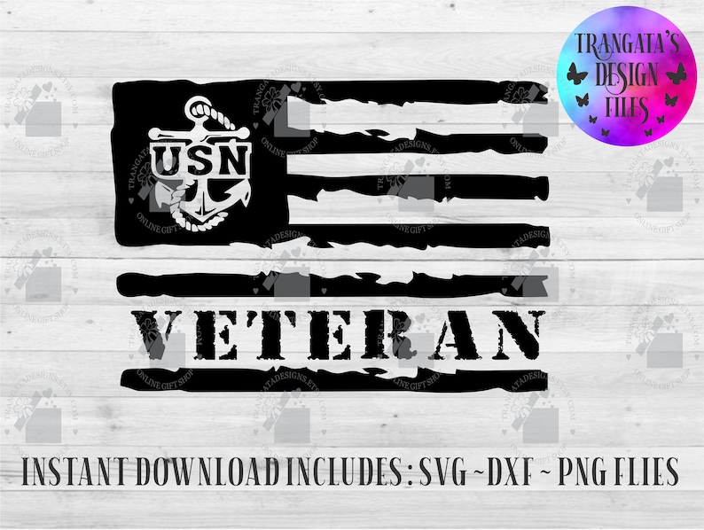 Download U.S Navy Veteran Flag Instant Download U.S Navy SVG U.S ...