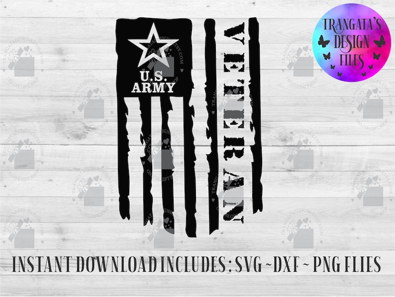 Download U.S Army Veteran Flag Instant Download U.S Army SVG U.S ...