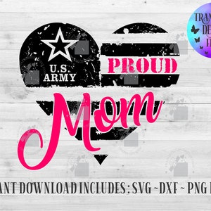 U.S Army Proud Mom Heart Flag Instant Download, U.S Army SVG, Proud Army Mom Svg, Army Mom Svg, Veteran Svg, Military Mom Svg, Proud Mom Svg