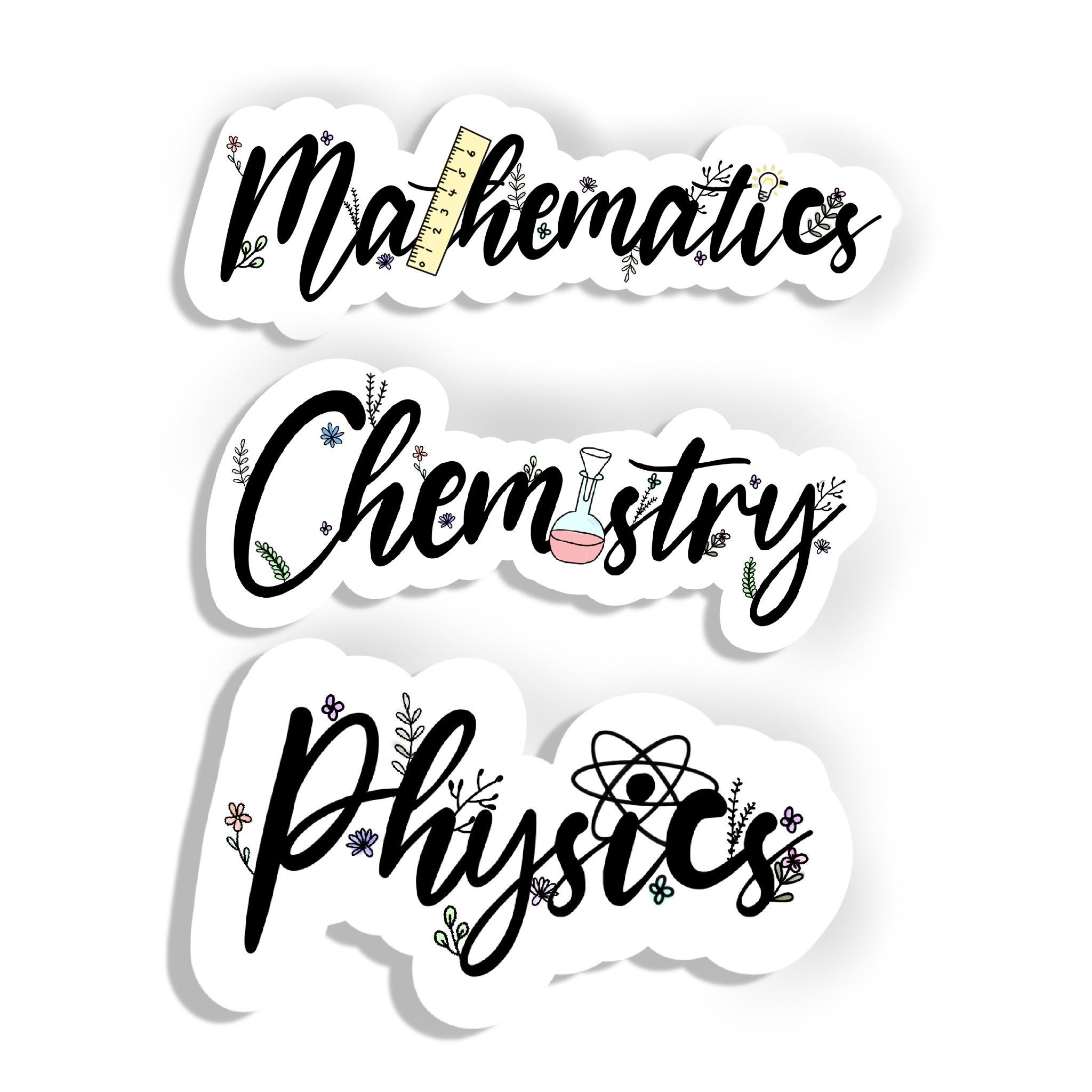 Subject Sticker Label Ideal For School University Etsy