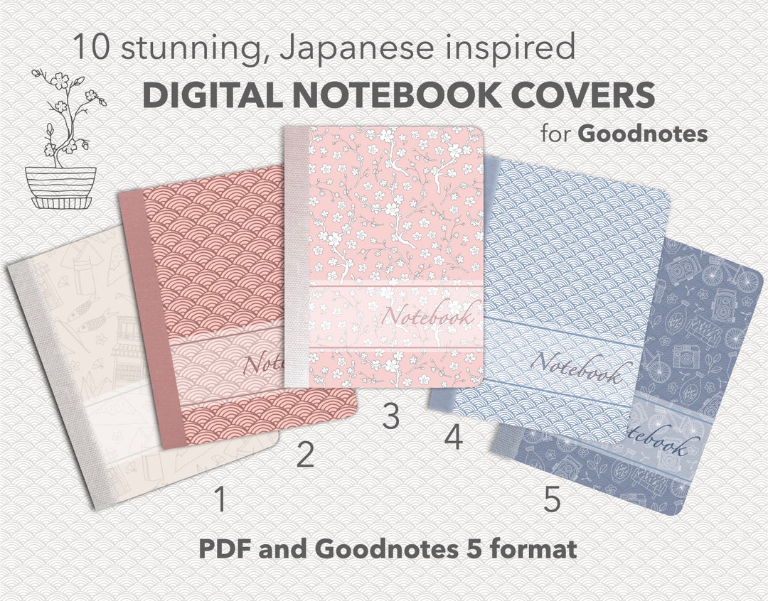 Digital Notebook Covers - Japanese Minimalist - Zen - Ikigai ...