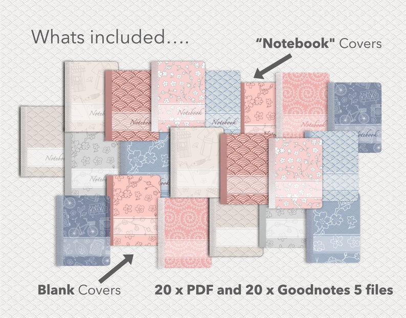 Digital Notebook Covers Japanese Minimalist Zen Ikigai - Etsy