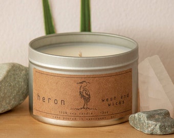 Heron: Birds of Vancouver Collection 12oz Soy Candle