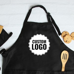 Custom Logo Apron, Custom Text Apron, Personalized Apron, Gift for Him, Gift for Her, Bridal Shower Gift, Birthday Gift, Chef Gift