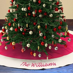 Personalized Christmas Tree Skirt | Velvet Christmas Tree Skirt | Tree Skirt Christmas | Christmas Home Decor | USA