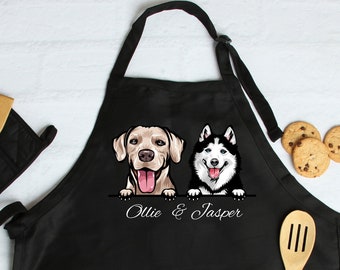 Custom Dog Apron, Dog Mom Apron, Personalized Apron, Gift for Him, Gift for Her, Bridal Shower Gift, Birthday Gift, Chef Gift