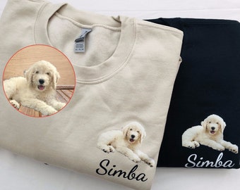 Custom Pet Sweatshirt with Pet Photo, Custom Dog Dad Sweatshirt, Personalized Dog Sweatshirt, Dog Lovers Shirt, Gift for Mom, Mothers Day