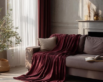 Luxury Velvet Couch Throw Blanket – Soft Plush Sofa Cover, Custom Size, Elegant Decor