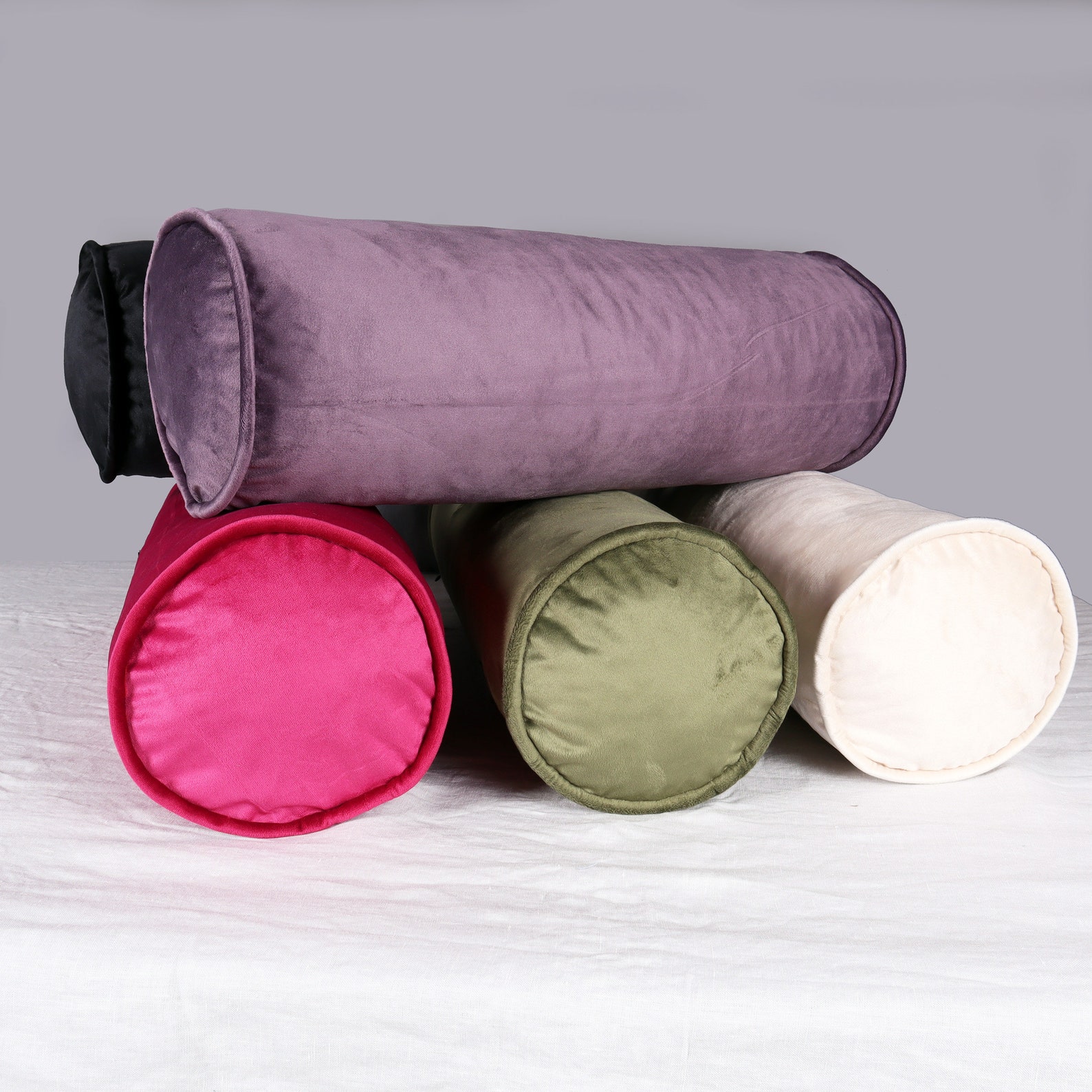 Velvet Bolster Pillow Case Lumber Bolster Pillow Cover Etsy