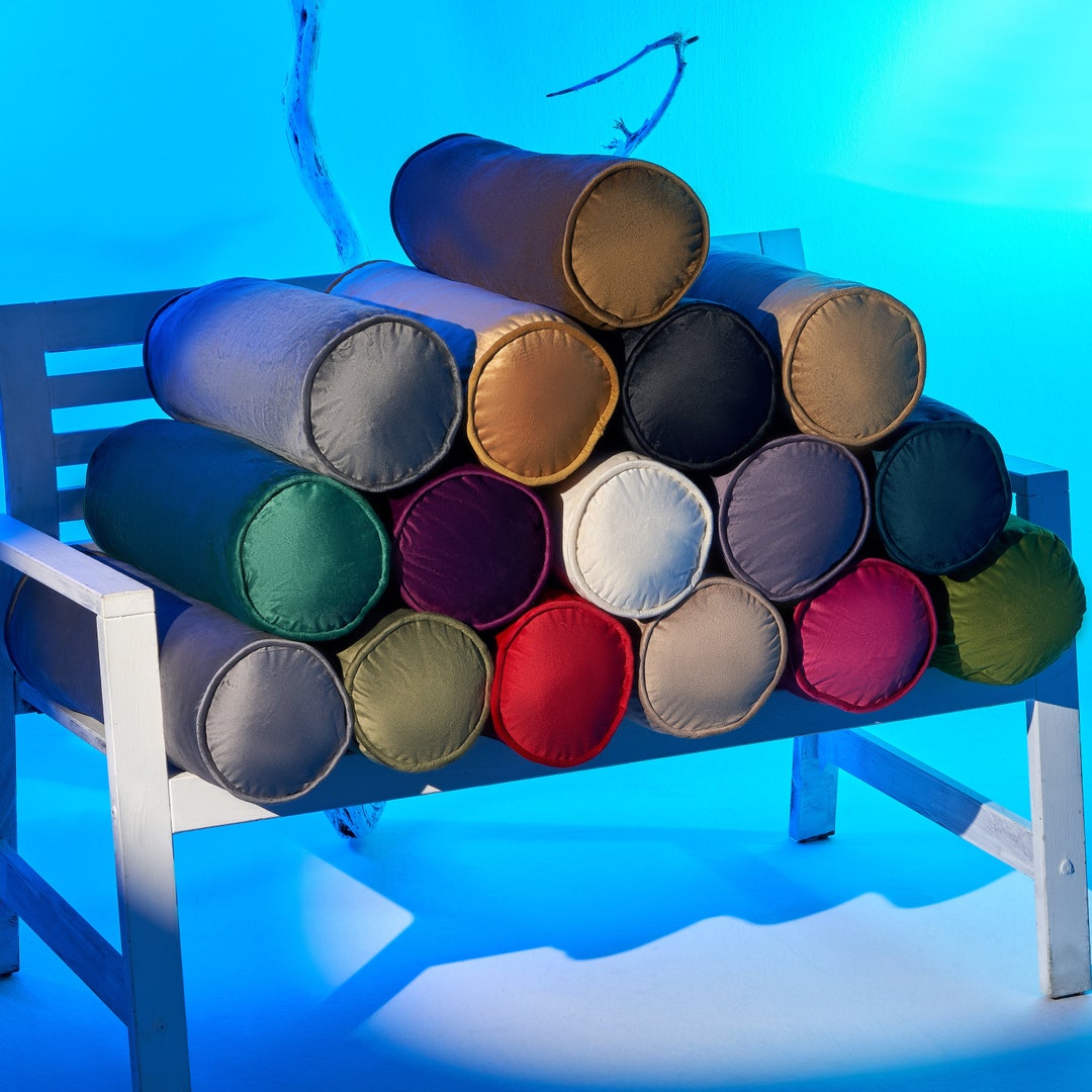 Velvet Bolster Pillow Case Lumber Bolster Pillow Cover Yoga Bolster