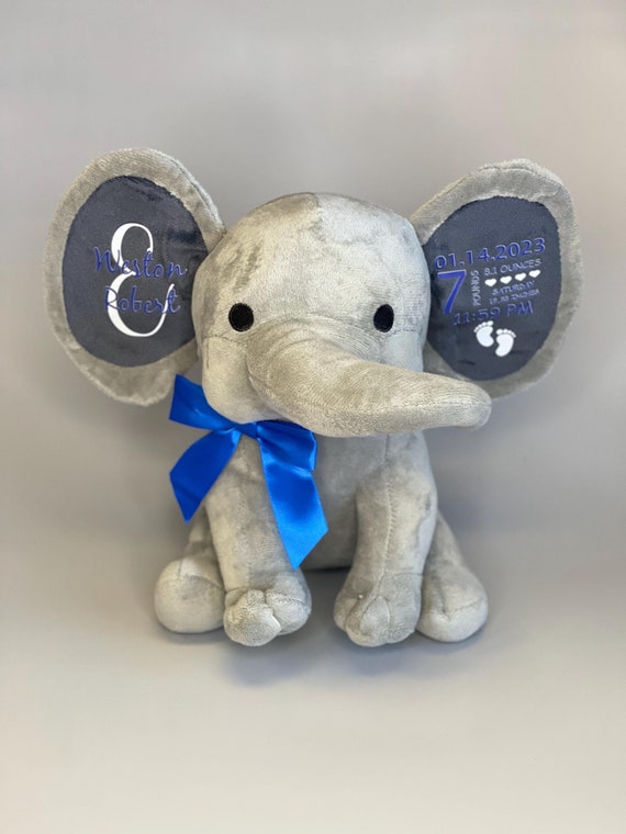 Elefante Peluche Nascita Personalizzato Annuncio Di Nascita