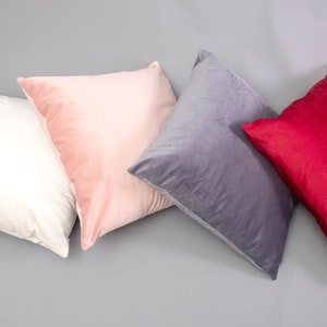 Velvet Pillow Cover, Velvet Throw Pillow Cover, Velvet Pillow Case, 58 Color Choices image 10