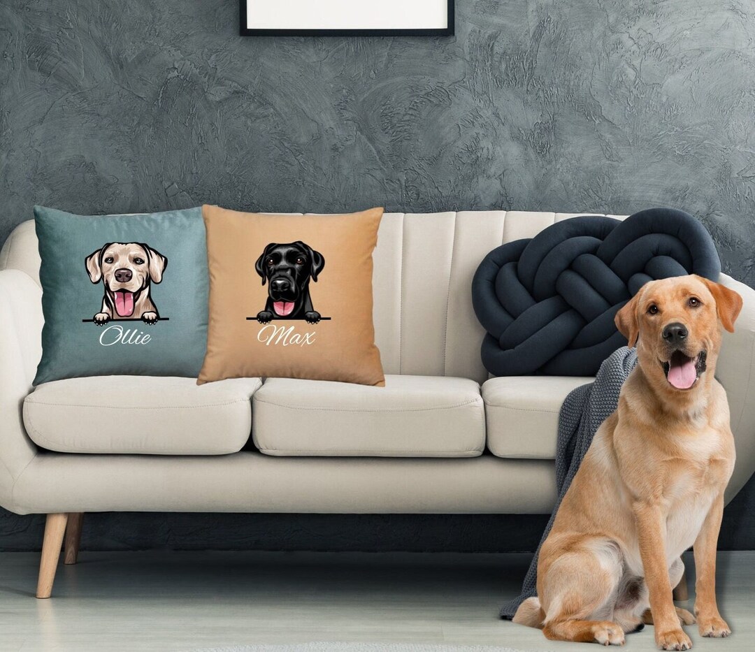 Custom Pet Pillow, Dog Pillow Case, Dog Portrait Pillow Case, Dog Lover
