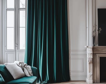Extra Wide Velvet Blackout Curtains: Elegant Thermal Insulated Long Drapes , Optional Double Sided
