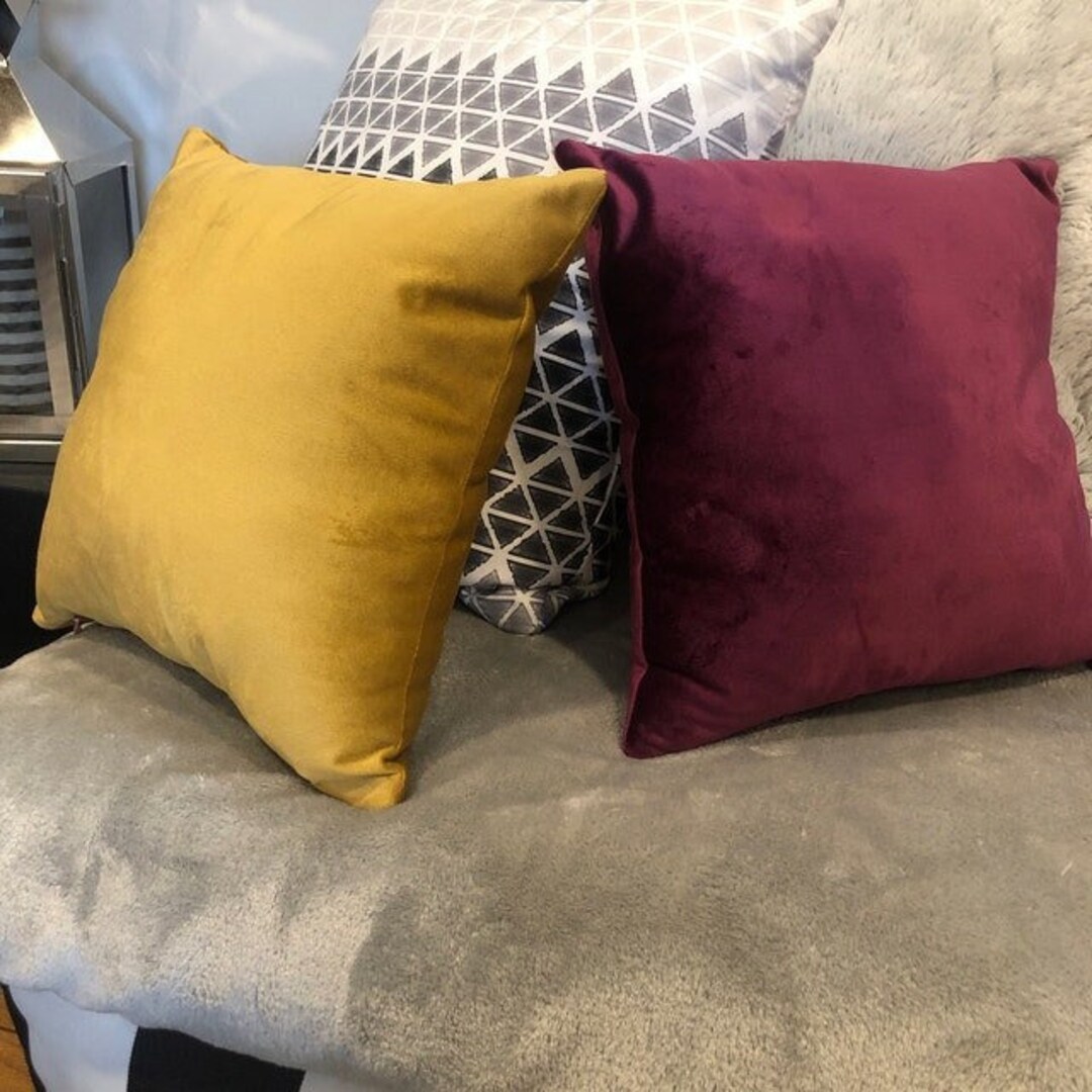 Decorative Velvet Throw Pillow Covers, Velvet Cushion Case for Couch