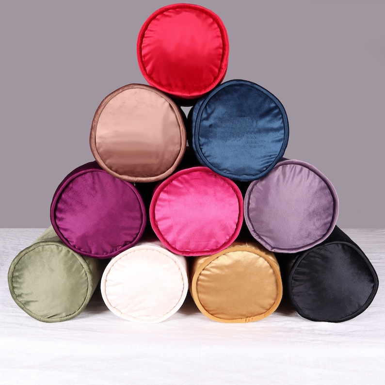 Luxury Velvet Bolster Pillow Case Lumbar Bolster Pillow Etsy