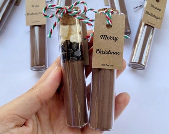 Christmas Hot Chocolate Favors: Vegan Marshmallows and Hot Cocoa, Holidays Stocking Favors, Holidays Office Favors in Bulk, Employee Favors