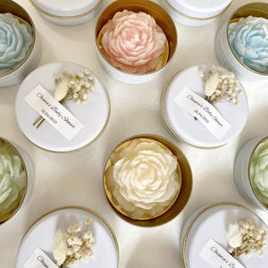 Velas de peonía personalizadas: velas de boda, velas elegantes, velas para baby shower, velas para despedida de soltera, velas de rosas
