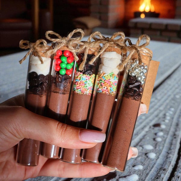 Personliga varm chokladgåvor: Julgåvor med varm choklad, vinterfestgåvor med kakao, presenter till anställda, julgåvor till kollegor