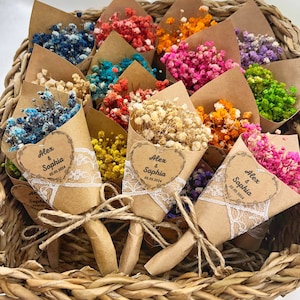 Bomboniere magnetiche per matrimonio, mini bouquet di fiori, bomboniere floreali per addio al nubilato, bomboniere estive per matrimonio, bomboniere magnetiche per fidanzamento, regalo magnetico con fiori