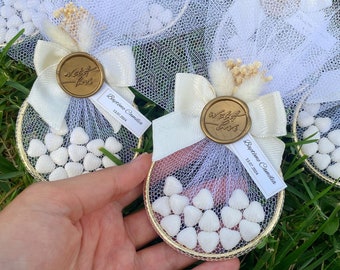 Personalized Heart Dragee Favors for Guest, Wedding Candy Favors in Bulk, Engagement Dragee Favors, Baptism Candy Favors, Heart Candy Dragee