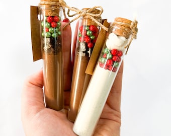 Personalized Hot Chocolate Favors, Hot Cocoa Season Favors, Christmas Bulk Gifts, Stocking Holidays Fillers, Christmas Office Favors in Bulk