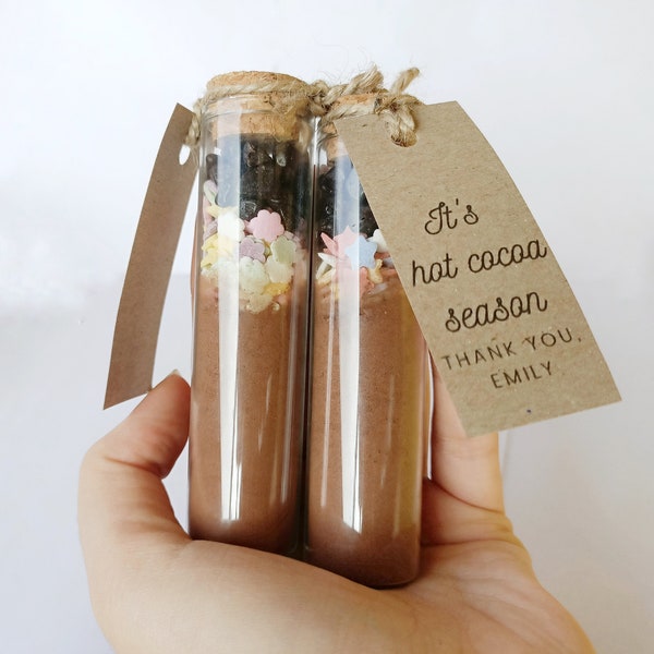 Hot Chocolate Favors for Guest, Hot Chocolate in Test Tube, Winter Wedding Favors, Engagement Favor,Hot Cocoa for Gift, Thank You Bulk Gifts