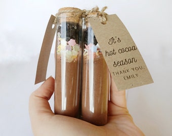 Hot Chocolate Favors for Guest, Hot Chocolate in Test Tube, Winter Wedding Favors, Engagement Favor,Hot Cocoa for Gift, Thank You Bulk Gifts