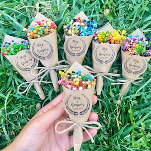 Mini bouquet di fiori con magnete, bouquet di fiori da matrimonio con magnete, bomboniere per feste con magnete, bomboniere per baby shower con magnete, regalo per bouquet di fiori secchi
