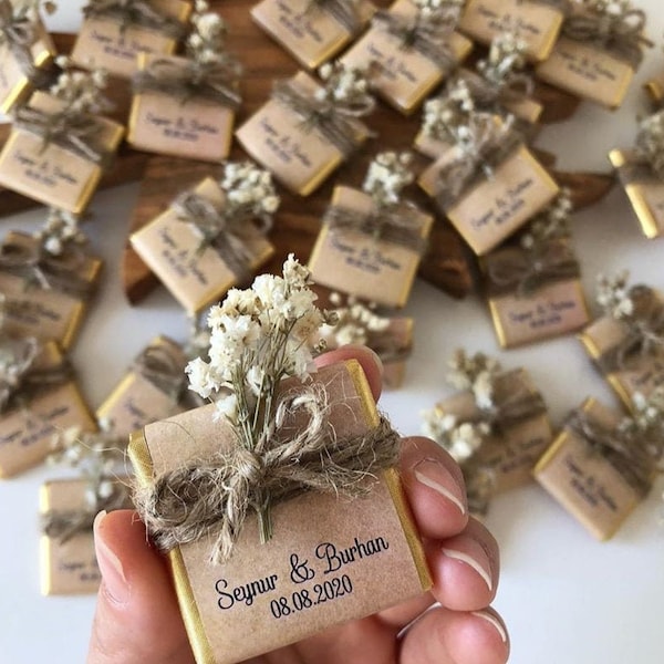 Wedding Chocolate Favors for Guest, Engagement Chocolate, Wedding Candy, Chocolate Favors, Personalized Favor, Baby Shower Chocolate Favors,