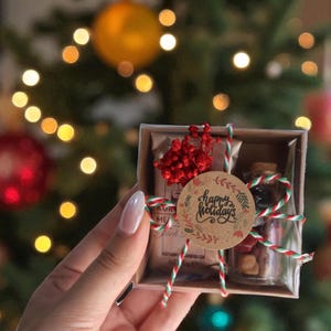Personalized Christmas Chocolate and Coffee Favors: Holidays Office Favors in Bulk, Christmas Holidays Edible Favors, Employee Holidays Gift