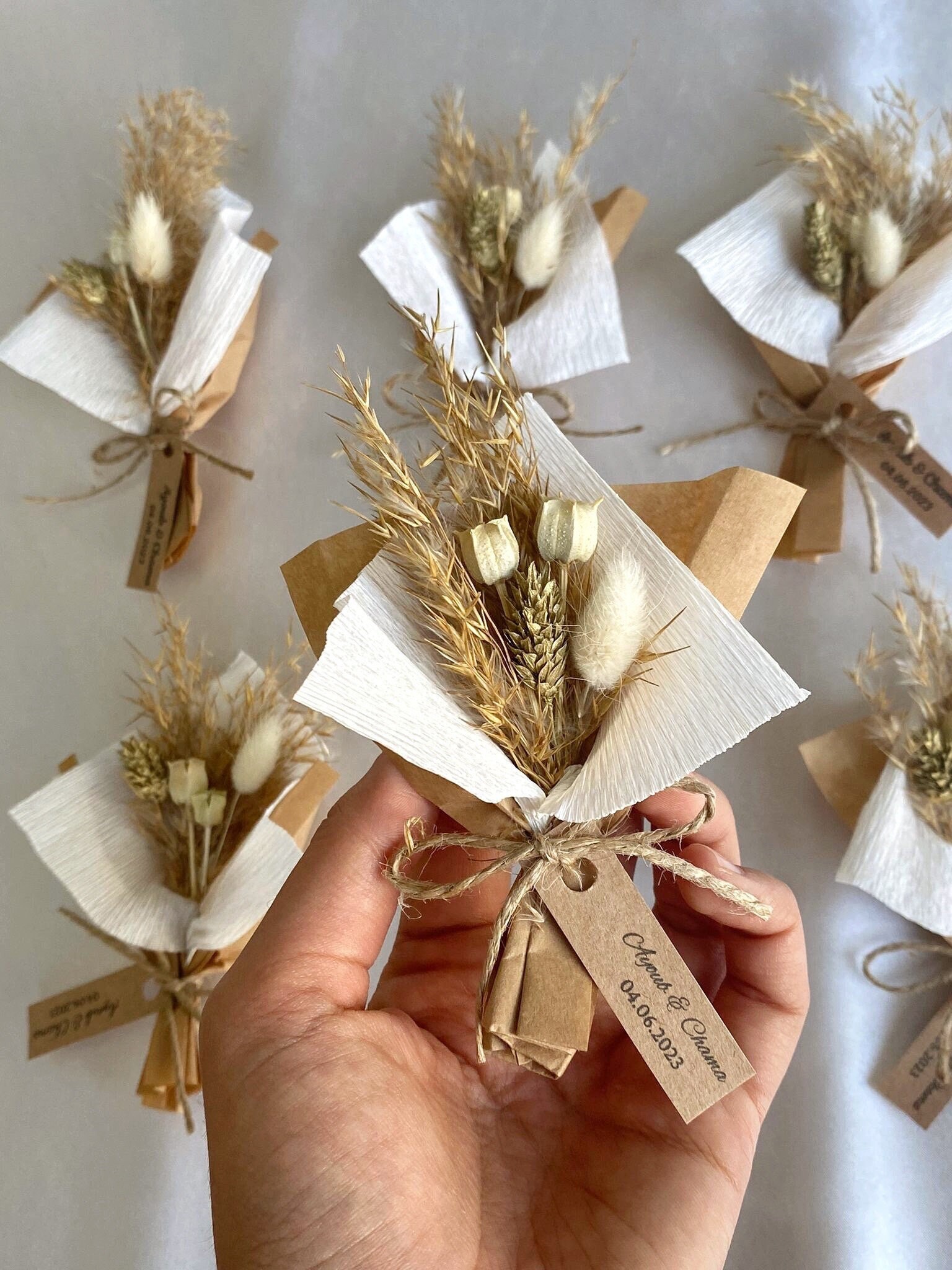 Rustic Wedding Favors Mini Dry Bouquet Favors Etsy