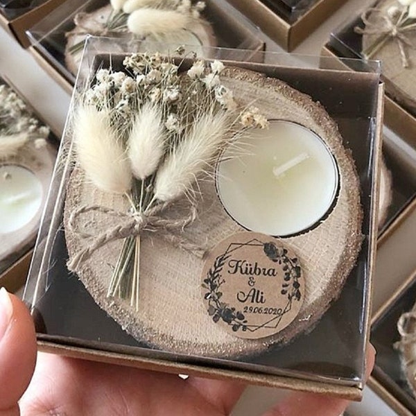 Wedding Favors for Guest, Rustic Gift, Rustic Wedding Favors, Wedding Favor İdeas, Tealight Holder, Personalized Favor, Tealight Favors