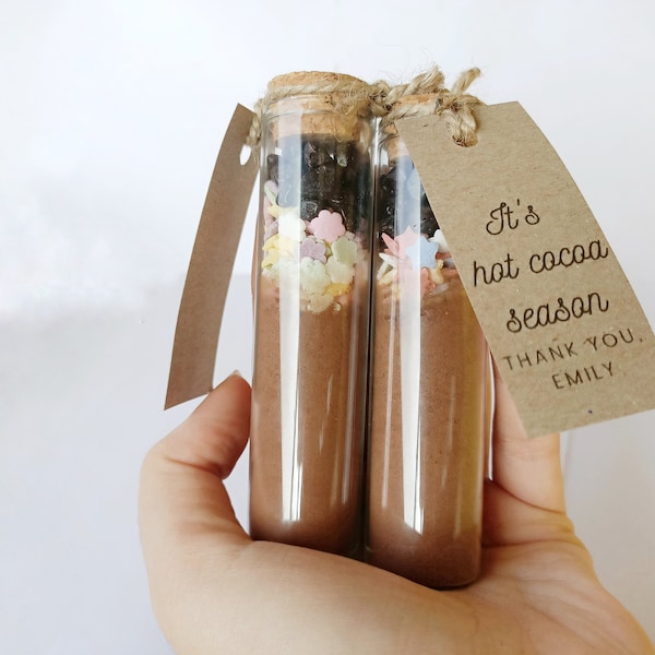 Hot Cocoa Favors, Hot Chocolate Bulk Favors, Hot Chocolate Test Tubes, Christmas Chocolate Favors ,Holidays Hot Cocoa Favors, Stocking Gifts