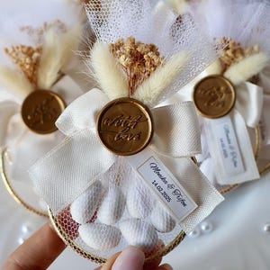 Cadeaux dragée aux amandes personnalisés : Cadeaux comestibles de mariage élégant, Cadeaux amandes Jordanie, Cadeaux bonbons aux amandes de mariage, Cadeaux comestibles de baptême