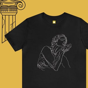 David Michelangelo Unisex Shirt, Greek Mythology Shirt, Minimal Line Art Shirt, One Line Drawing, Greek Statue Shirt, Vintage T Shirt