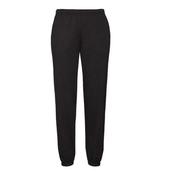 Premium Black Cotton Tracksuit Bottoms 