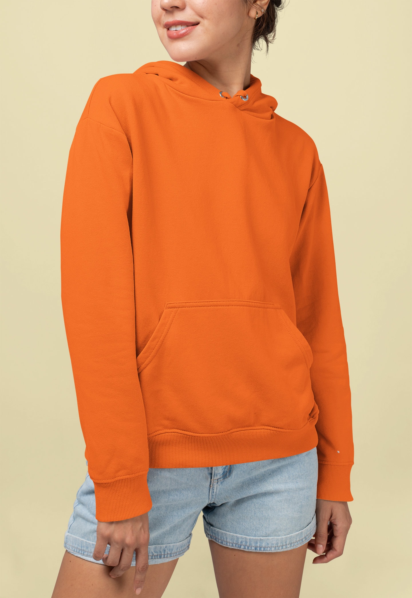 orange hoodie plain