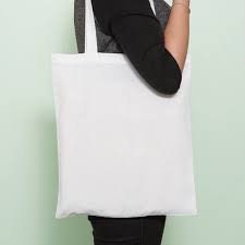 plain white tote bolsa