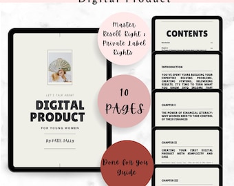 How To Create and Sell Digital Products Guide For Beginners with MRR and PLR, DFY Digital Marketing Ebook, Done For You Ebook to Resell