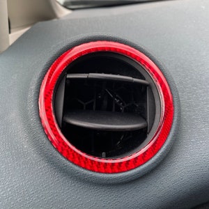 2x Air Vent Rings FORD Fiesta MK 6 7 7.5 Gel Badge Overlay Trim SE Zetec ST150 S Red/black/blue