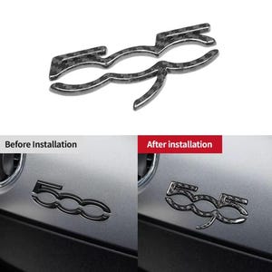 Fiat Abarth 500 to 595 Dash Badge Conversion - Carbon Look - Cover