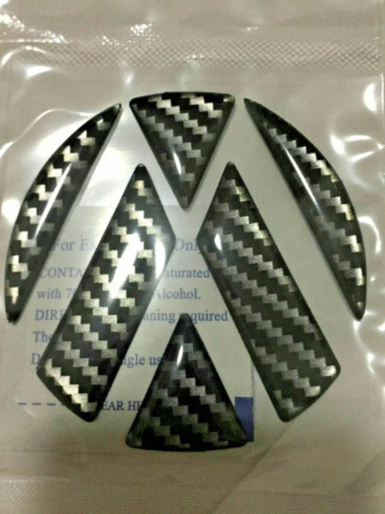 VW Transporter T5 T6 T30 Van Rear Badge Carbon Fiber Stickers Inserts