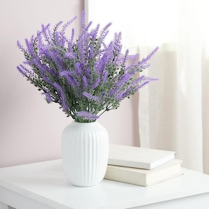 5 Bundles Artificial Lavender Flowers – Realistic Faux Lavender Stems for Bouquets, Home Decor, and DIY Arrangements