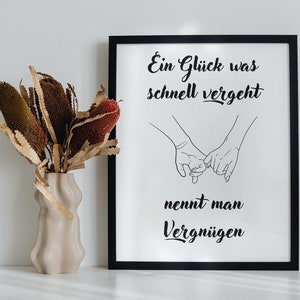 Mural poster decoration, happiness that passes quickly is called pleasure. Image for immediate download as a PDF file