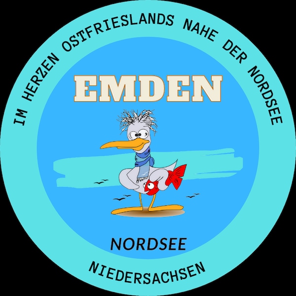 Emden im Herzen Ostfrieslands - Digitaler Download zum selber ausdrucken