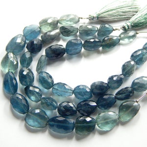 Moss Aquamarine Tumble Faceted Beads Nugget Beads Size 8X9 MM 8&quot;Inches Natural Moss Aquamarine Gemstone Wholesale Price