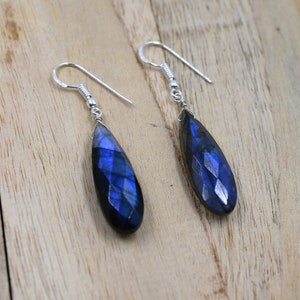 Unique Labradorite Long Dangle Earrings. Silver labradorite Earrings. Gold labradorite Earrings Wholesale Price