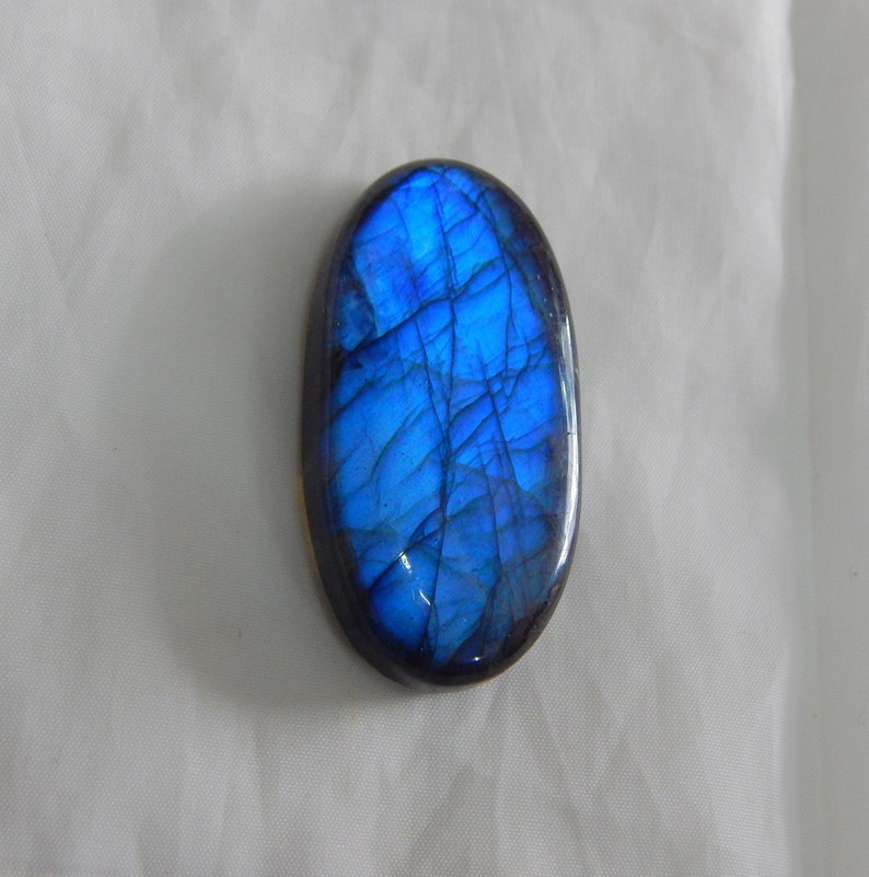 Labradorite AAA++ Blue Cabochon Oval Shape 44X21X7 Use For All Type Jewellery Labradorite Gemstone Best Quality